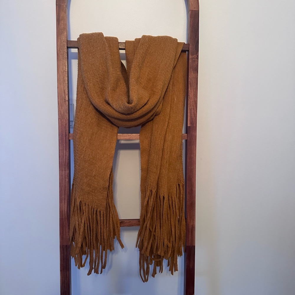 Camel Fringe Scarf